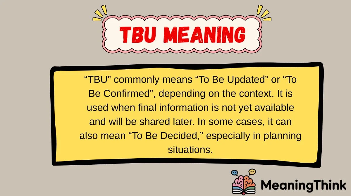 TBU Meaning