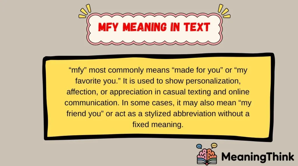 mfy meaning in text
