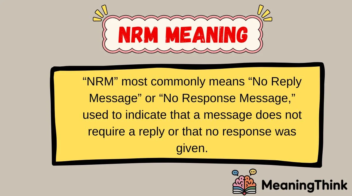 NRM Meaning