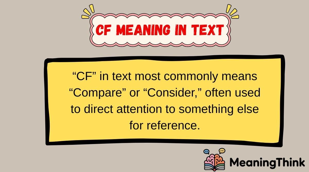 CF Meaning in Text