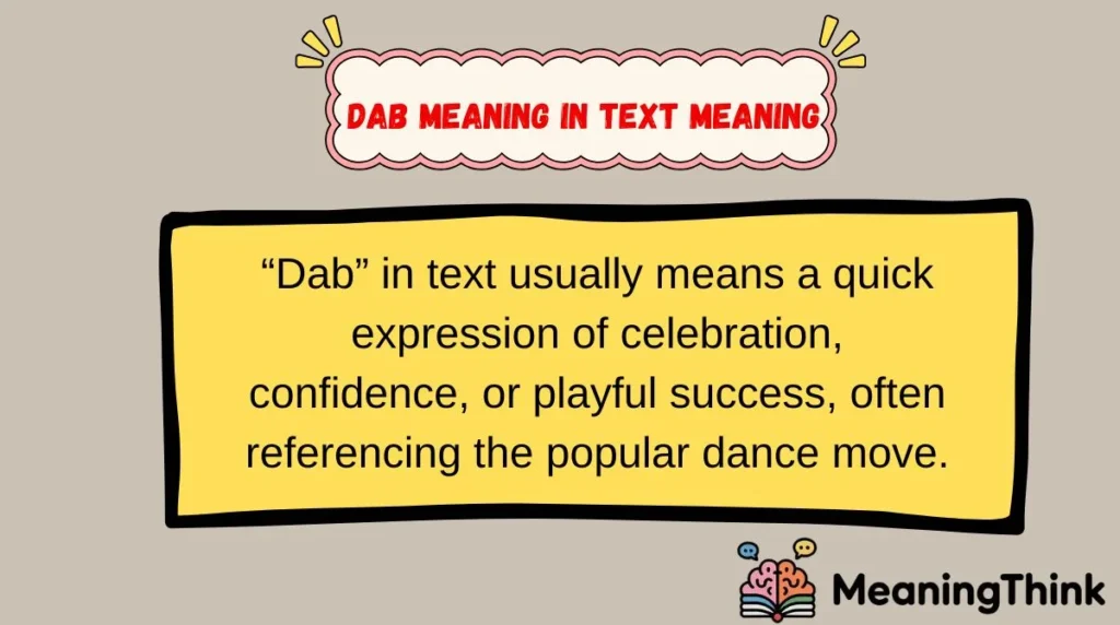 dab meaning in text Meaning