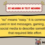 ez meaning in text Meaning