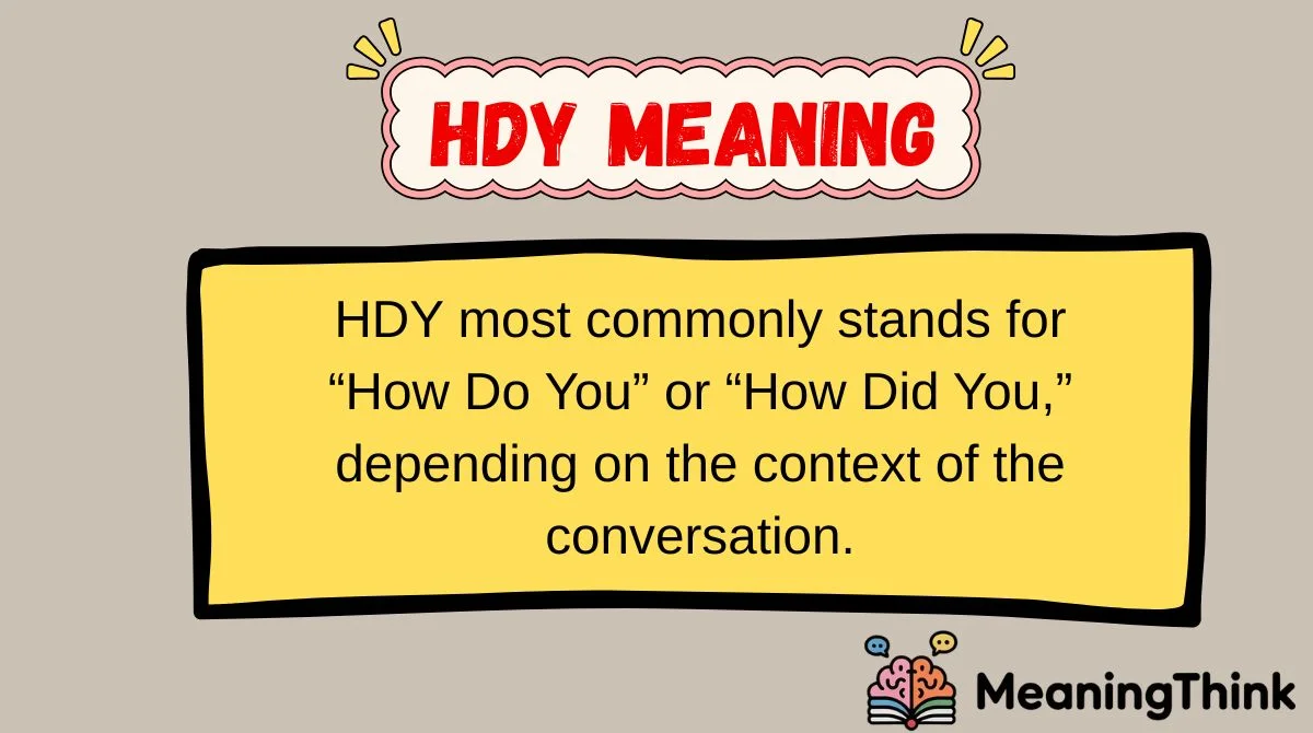 HDY Meaning