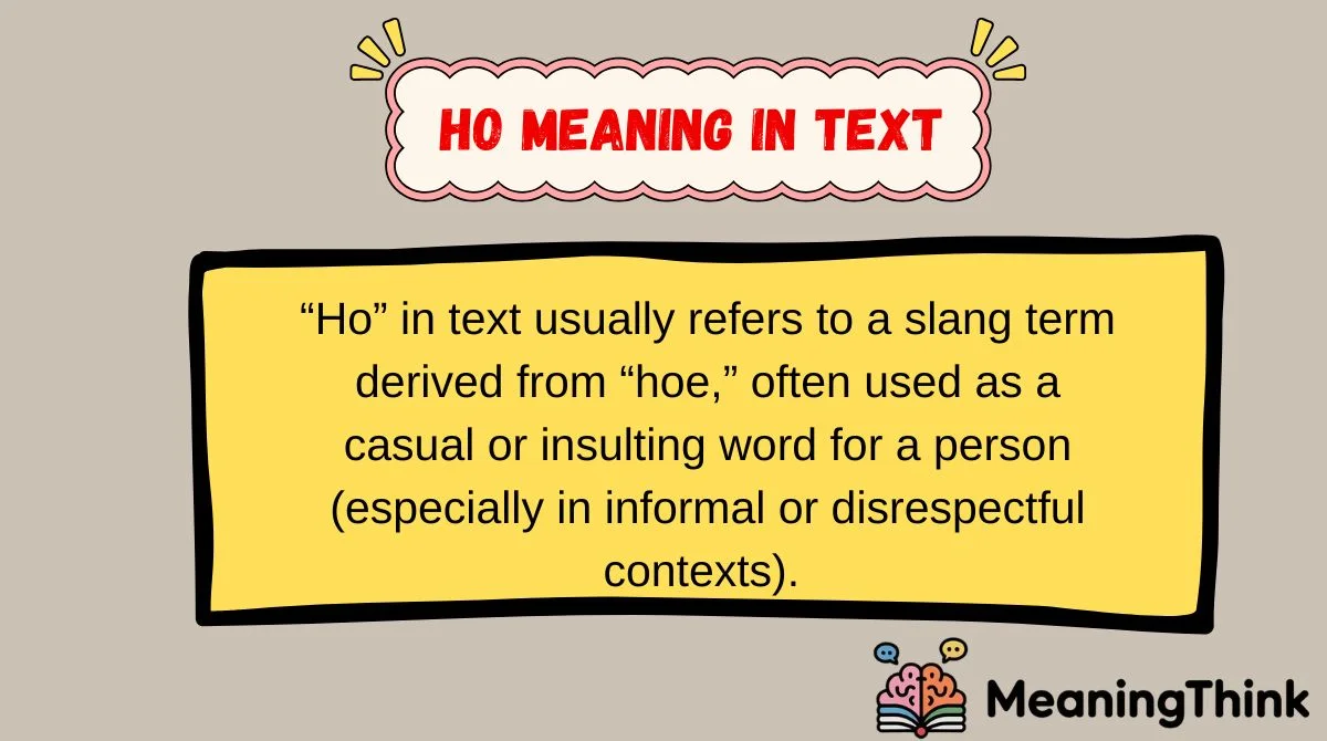 HO Meaning in Text