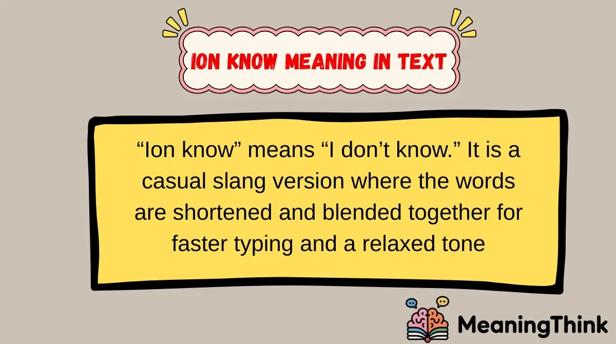 ion know meaning in text