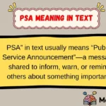 psa meaning in text
