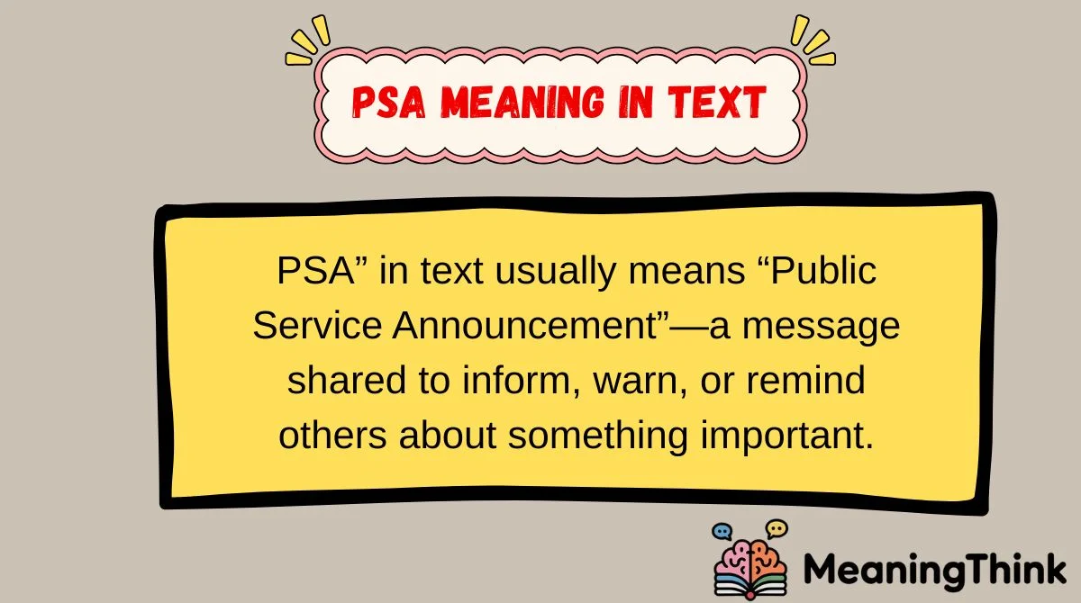 psa meaning in text
