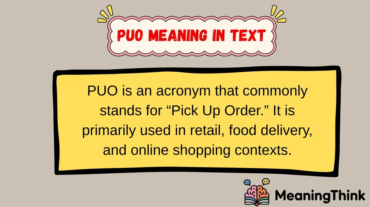 PUO Meaning in Text