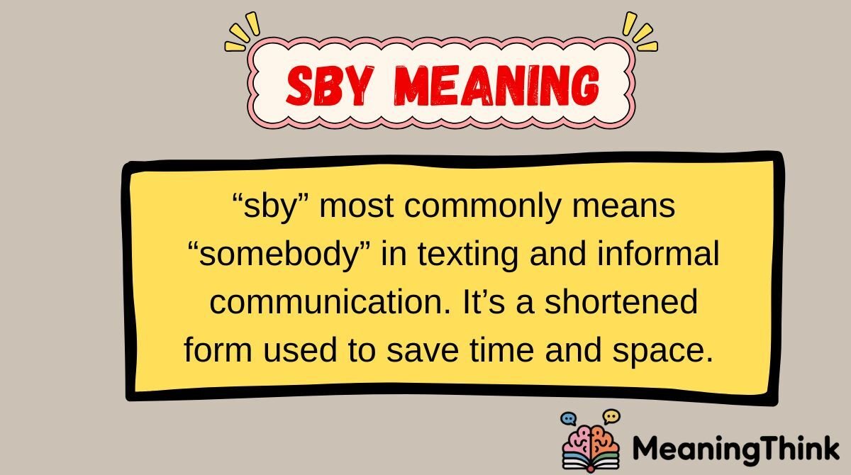 sby Meaning