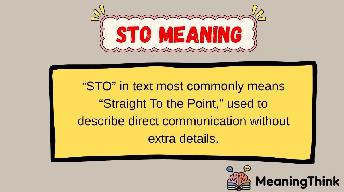 STO Meaning