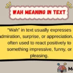 wah meaning in text