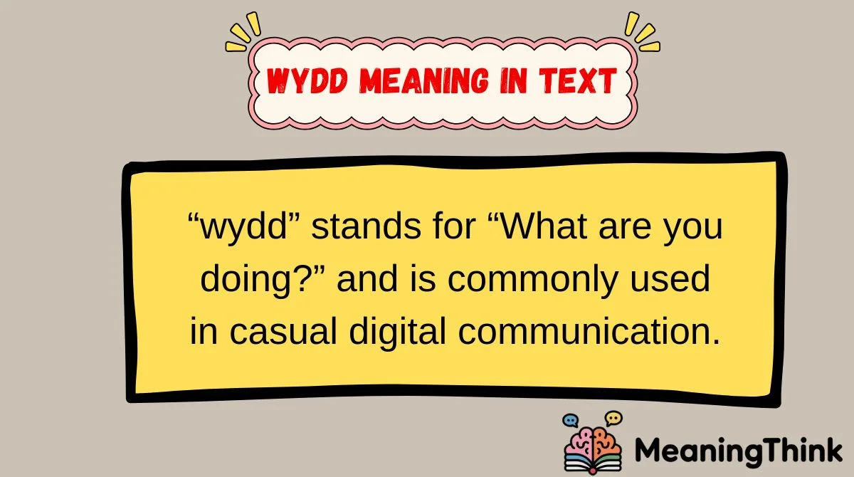 wydd meaning in text