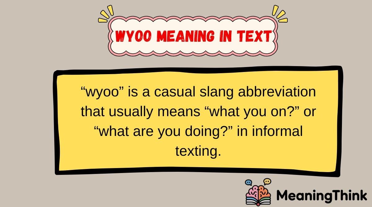 wyoo meaning in text