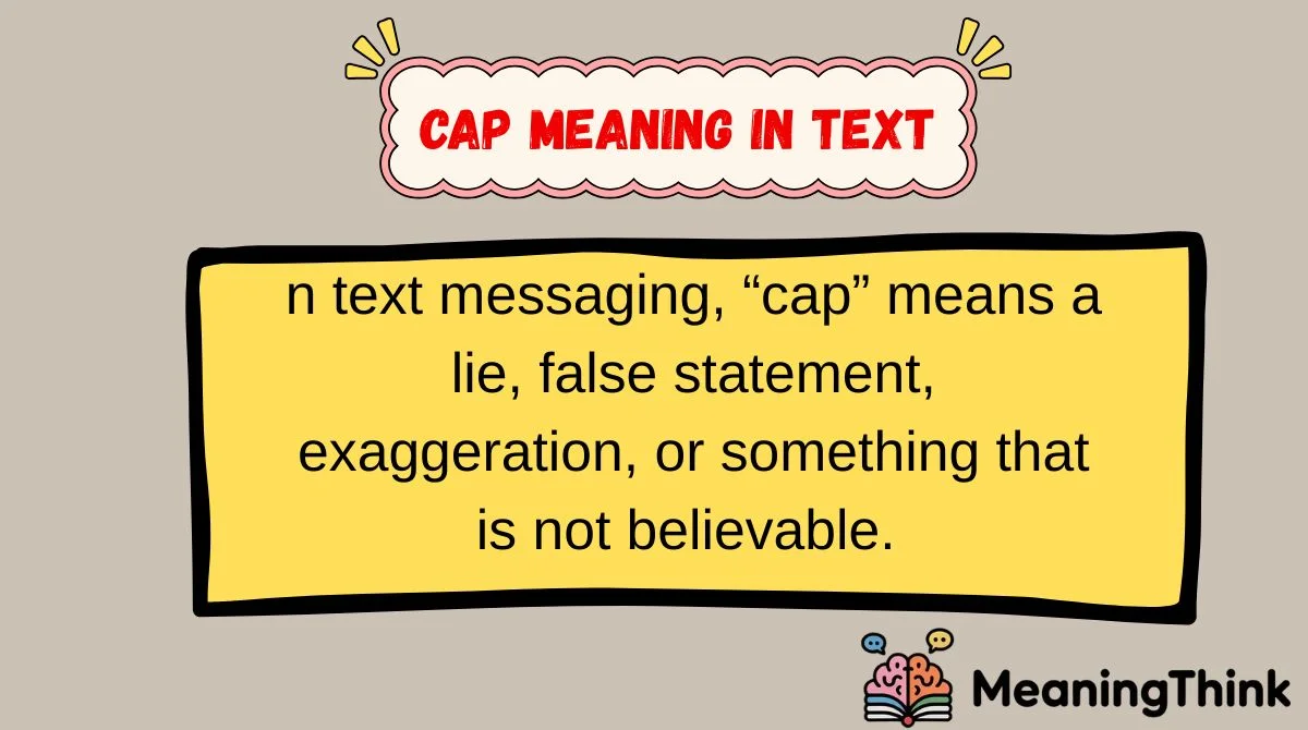 Cap Meaning in Text