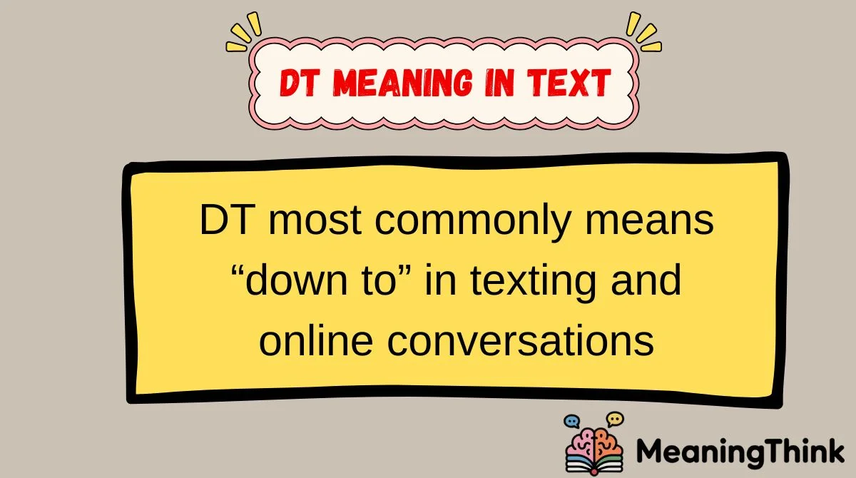 DT Meaning in Text