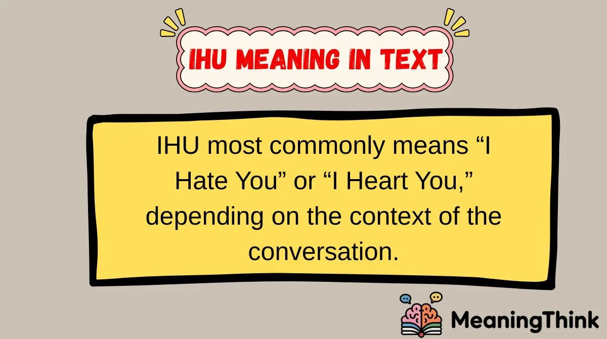 IHU Meaning in Text