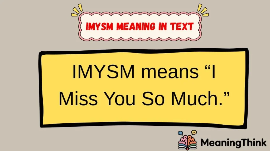 imysm Meaning in Text