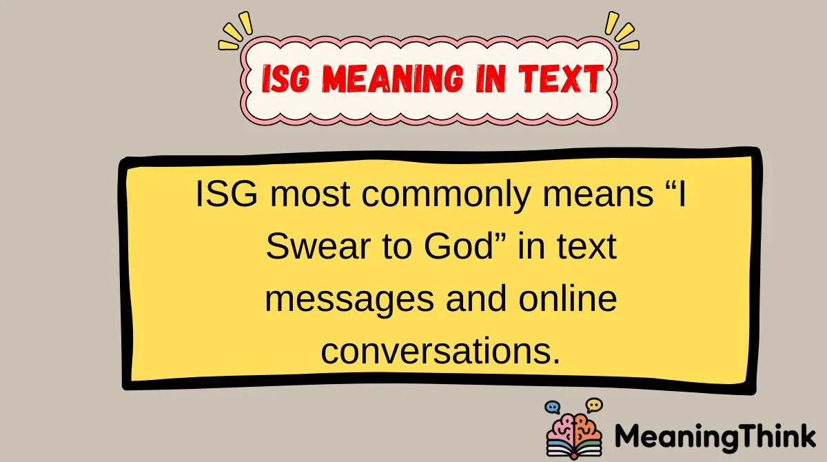 ISG Meaning in Text
