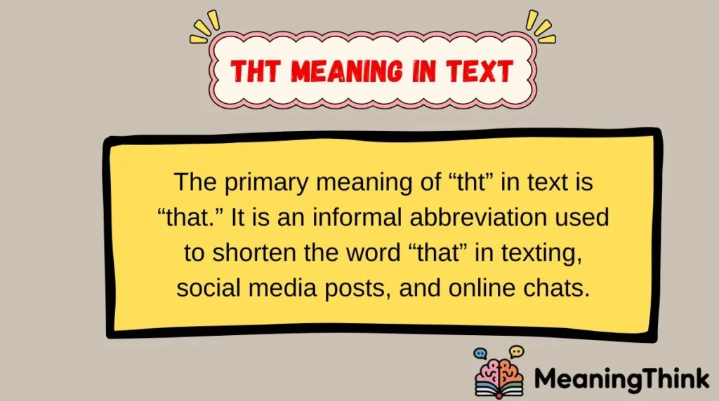 tht Meaning in Text