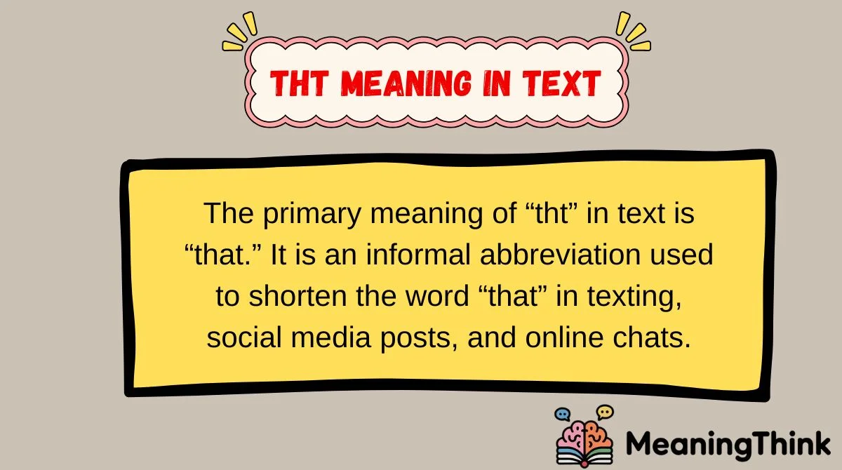 tht Meaning in Text
