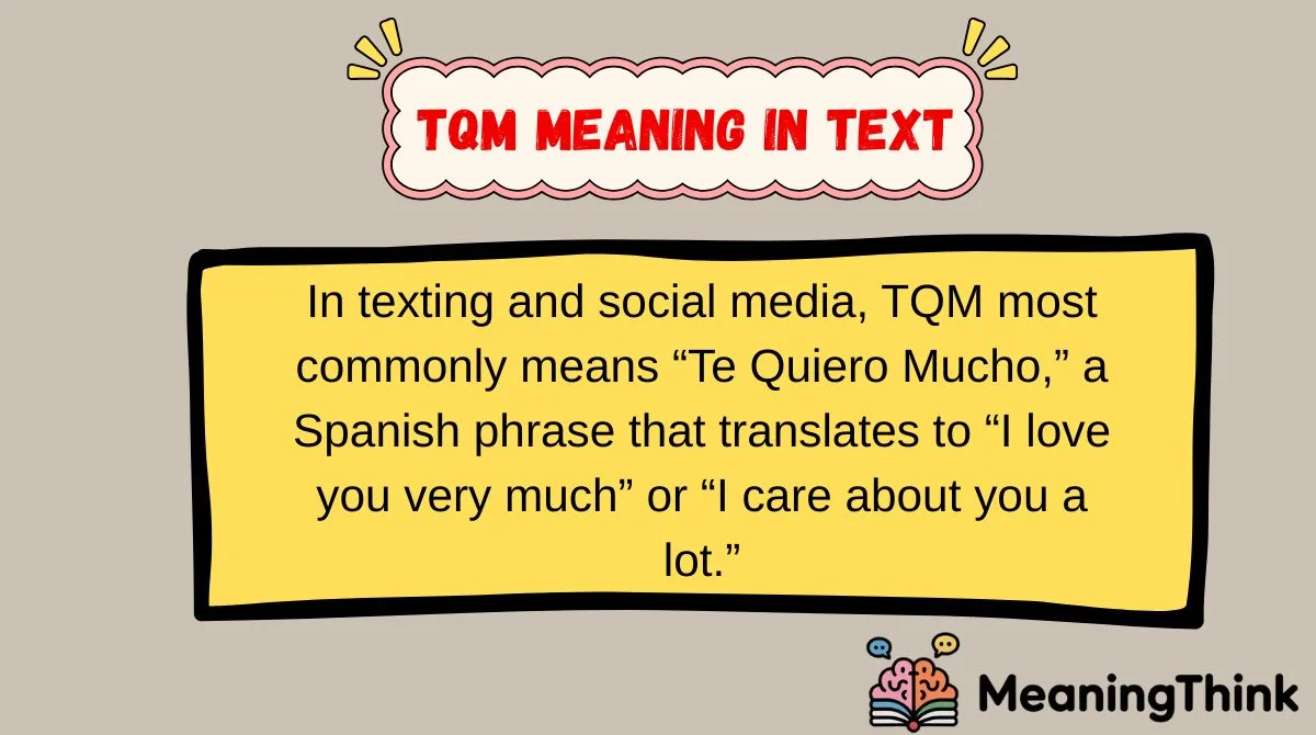 TQM Meaning in Text
