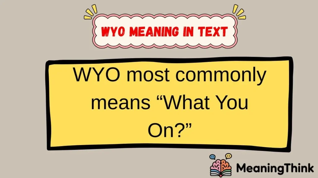 WYO Meaning in Text