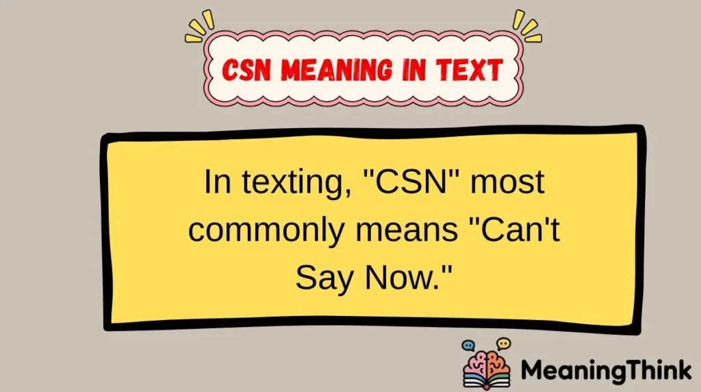 Csn Meaning in Text