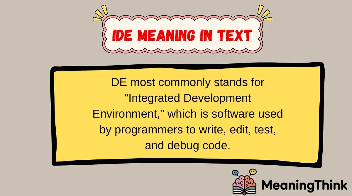 IDE Meaning in Text