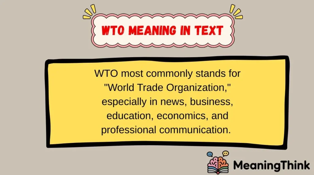 WTO Meaning in Text